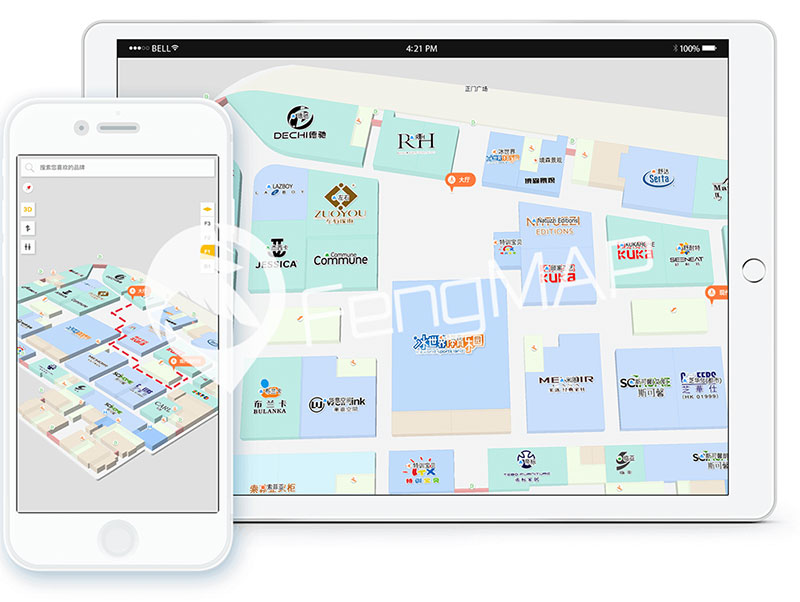 大型购物商场导航导视怎么实现(图1) 大型商城导航导视图